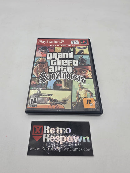 Grand Theft Auto San Andreas [Greatest Hits] - Playstation 2 (Complete/Map)