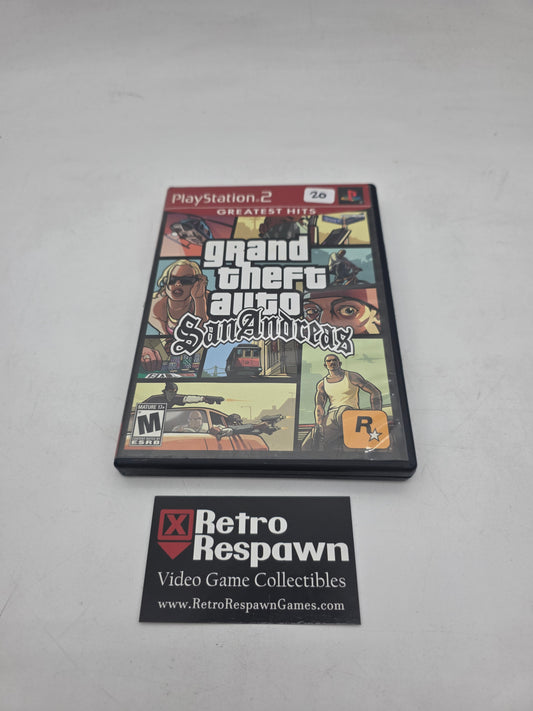 Grand Theft Auto San Andreas [Greatest Hits] - Playstation 2 (Complete/ W Poster)