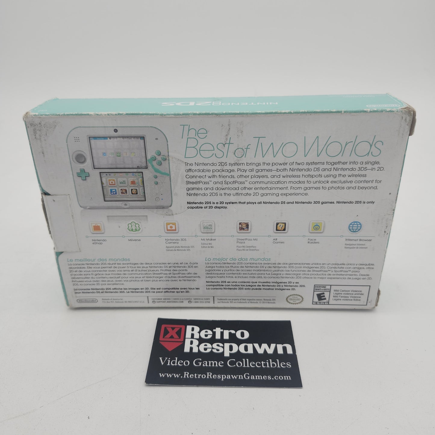 Nintendo 2DS White and Turquoise  [Included Mario Kart 7] - Nintendo DS (Complete)