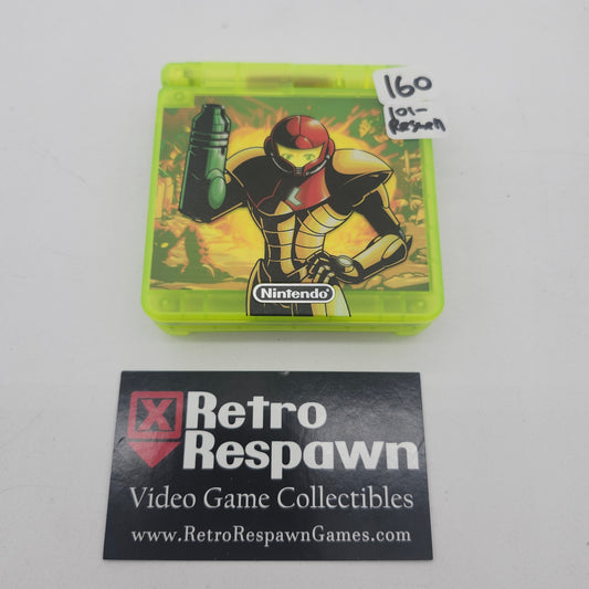 GBA SP [101 Reshelled, Neon Yellow Samus] - Nintendo GameBoy Advanced SP (Console + Charger)