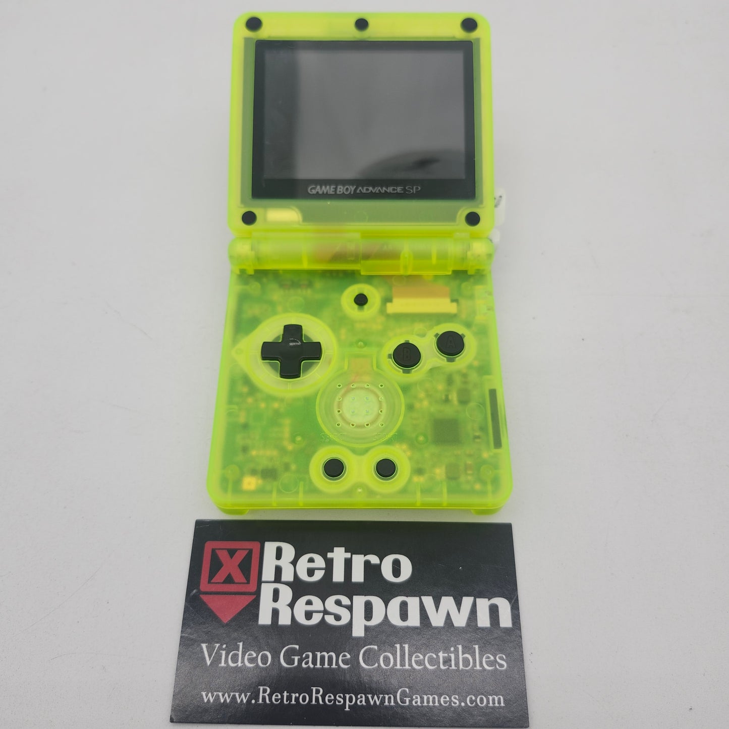 GBA SP [101 Reshelled, Neon Yellow Samus] - Nintendo GameBoy Advanced SP (Console + Charger)