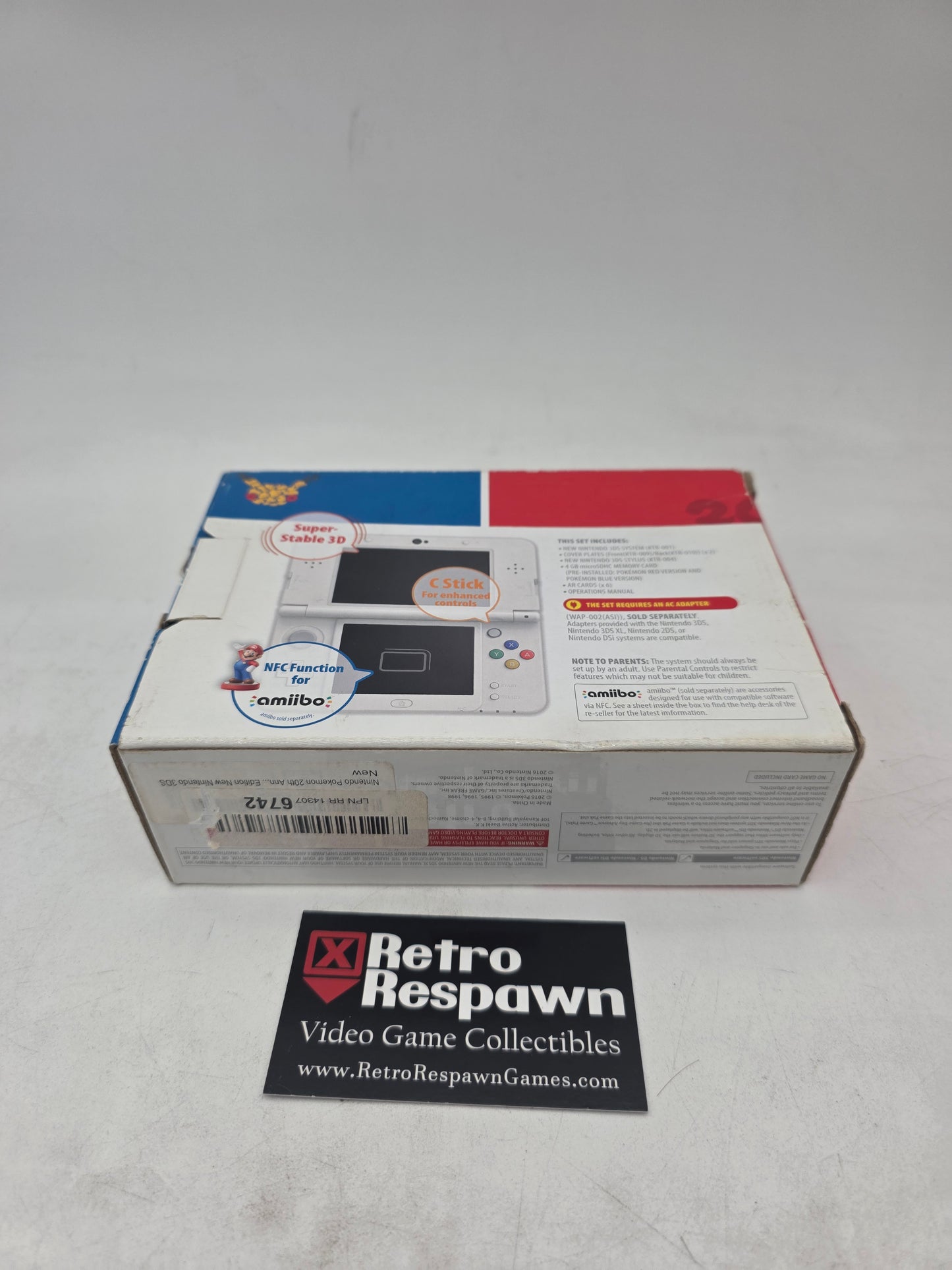 New Nintendo 3DS Pokemon 20th Anniversary Blue and Red [Singapore] - Nintendo 3DS (Complete)
